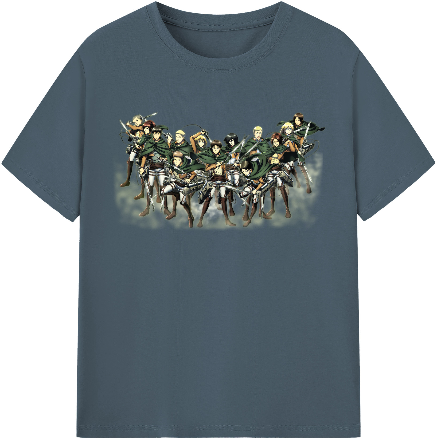 （画像用） 進撃の巨人 Attack on Titan 綿100％半袖Tシャツ（フロントプリント）
